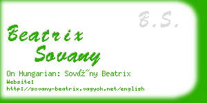 beatrix sovany business card